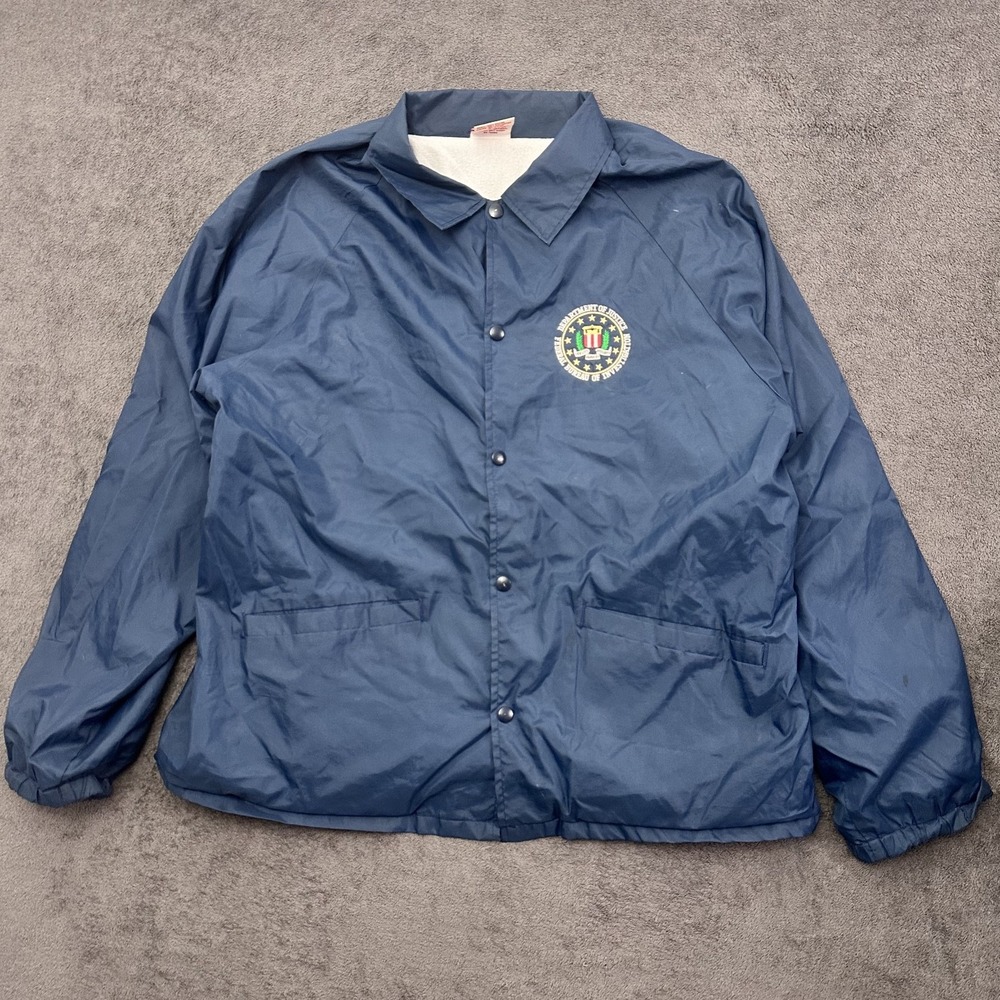 Vintage Federal Bureau of Investigations Jacket Size XL  Weatherproof FBI